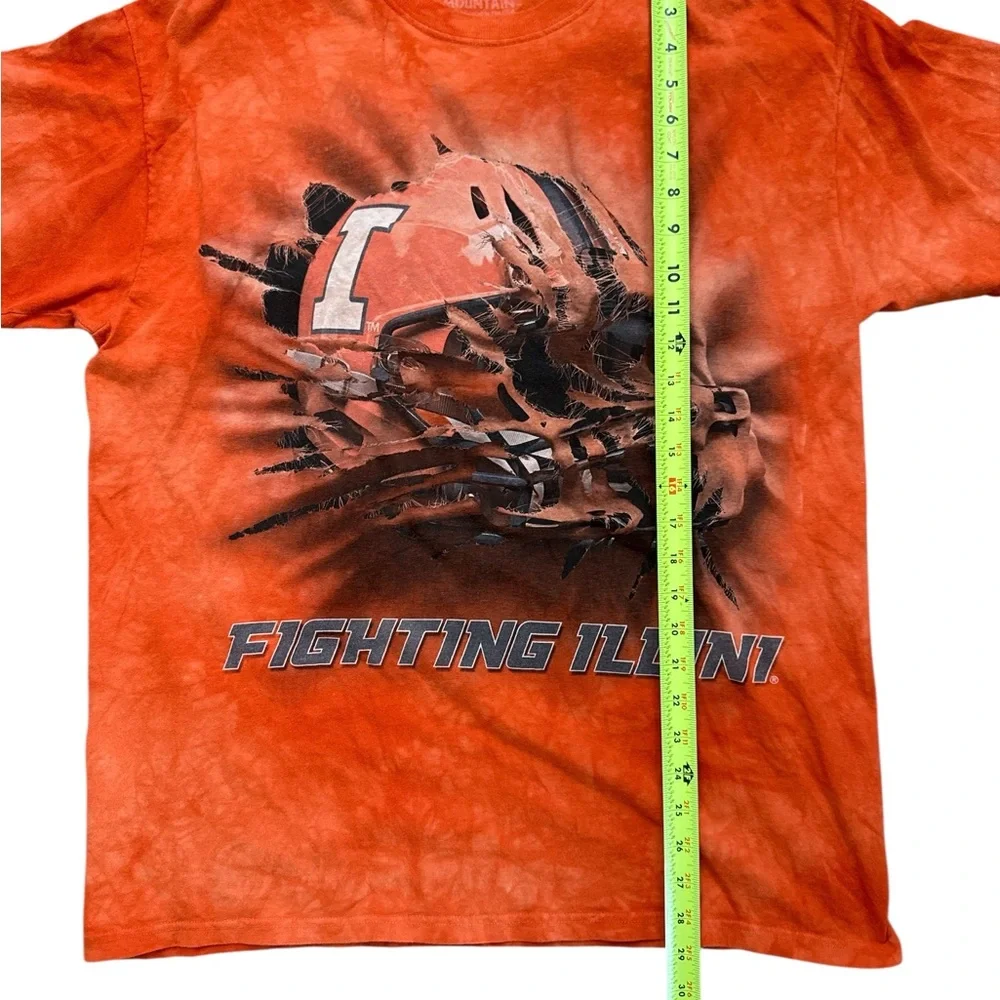 Illinois Fighting Illini The Mountain Men’s Orange Tie Dye‎ T-Shirt Size Large